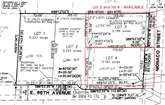 Plat map of property